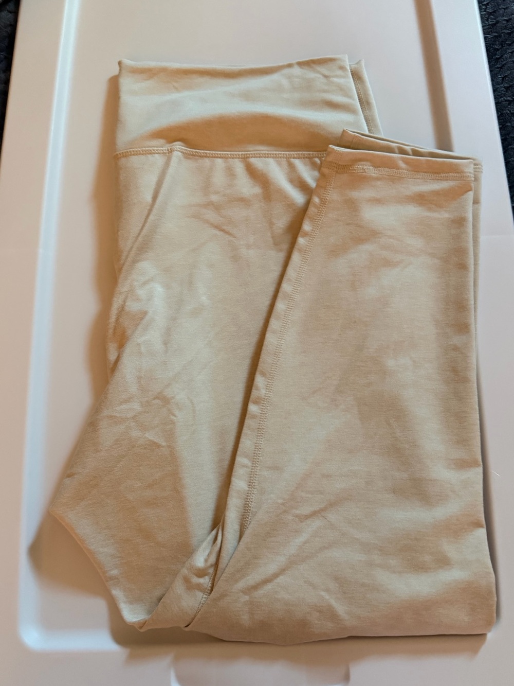 Womens Neutral Beige Leggings - Comfortable Everyday Bottoms